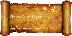 Molcsán Anna névjegykártya
